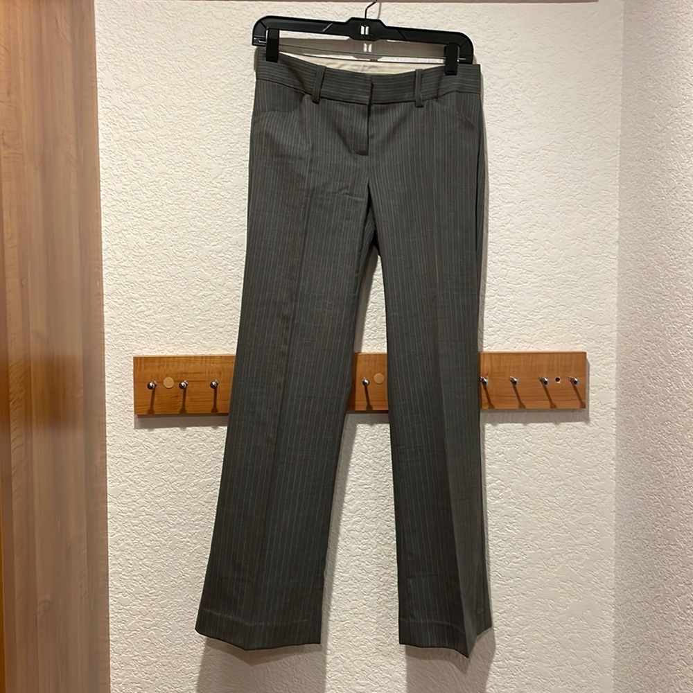 Theory gray stripe dress pants. Size 0. 28.5” inseam.